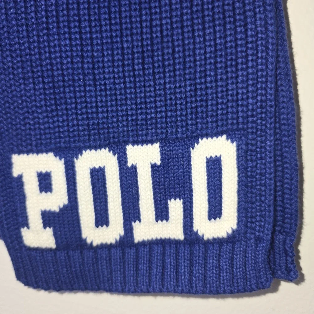 Polo Ralph Lauren Toddler Size 2T-4T Scarf Navy Blue w/ White POLO Kids Boy Girl